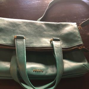 Green Leather Fossil Purse